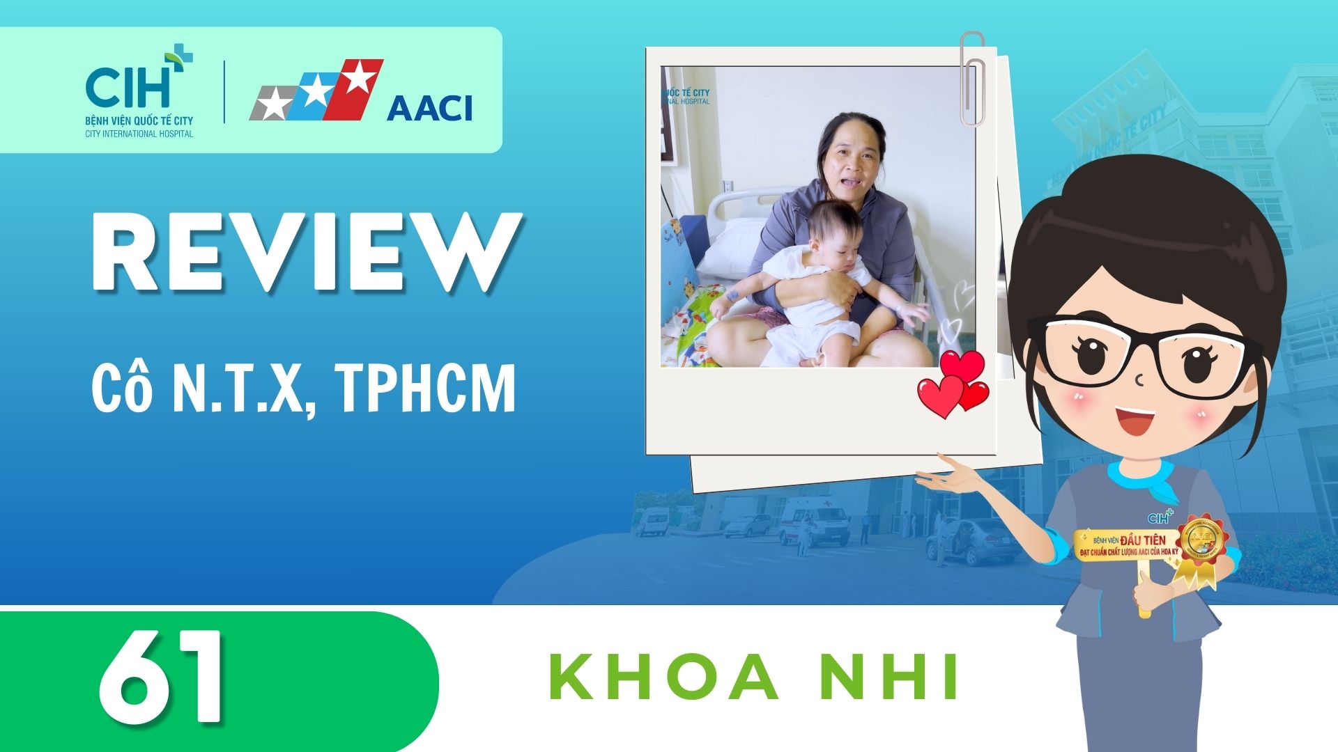 Cô Nguyễn T.X chia sẻ khi gia đình cho bé sử dụng dịch vụ Khoa nhi